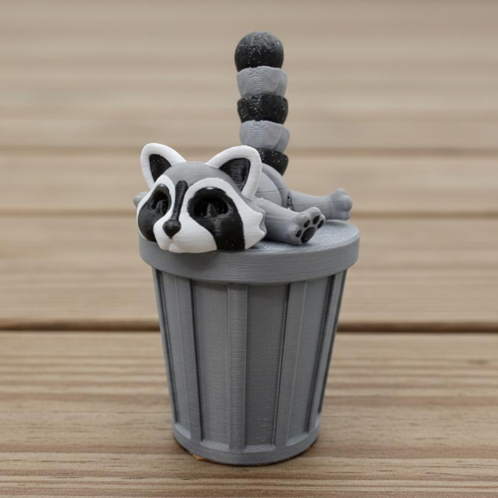 Articulated Raccoon Toy With Trash Can Fidget Sensory Flexi Play Set - Etsy