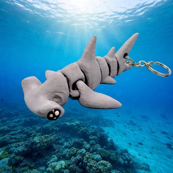 Baby Hammerhead Shark Keychain or Fidget Toy in Custom Colors - Etsy