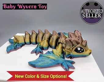Baby Wyvern Toy, also available in Party Favor packs, Fidget, Sensory, Articulated, Flexi, Dragon