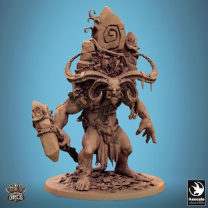 Gravulkar, Stonebound Ogre by Rescale Miniatures | 100mm base | Fantasy Figurine | Game Room Decor