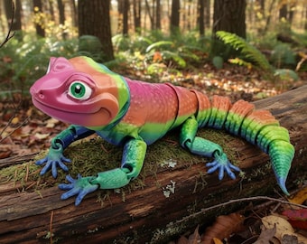 Articulated Leopard Gecko Fidget Toy – Sensory Reptile Lizard for Stress Relief and Play