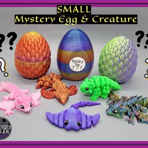 Small Mystery Egg and Creature Fun Fidget Articulated Surprise Sensory