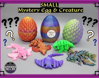 Small Mystery Egg and Creature Fun Fidget Articulated Surprise Sensory