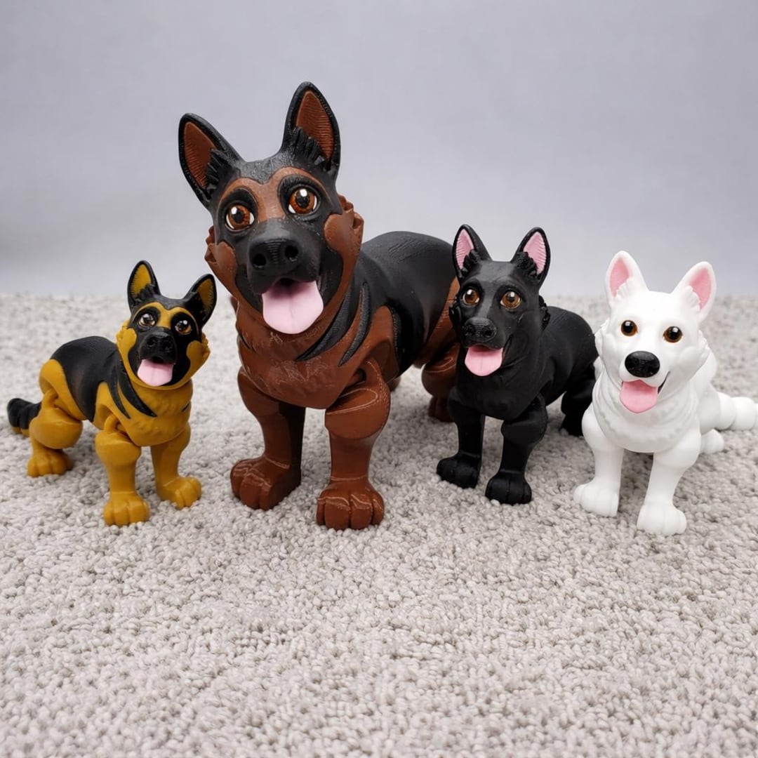 3D Printed Articulated German Shepherd Toy | GSD | K9 | Fidget