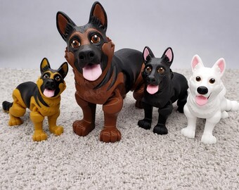 3D Printed Articulated German Shepherd Toy | GSD | K9 | Fidget | Toy
