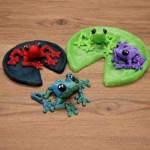 Articulated Tiny Cinder Frog Toy (also available in party packs) Fidget Sensory Flexi Amphibian