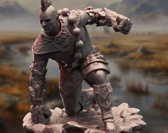 Earth Genasi Brawler Miniature: Markus Craghand, DM Stash, DnD RPG