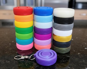 3D Printed Gyroid Fidget Spinner | Sensory Gyro Toy Keychain | Stress Relief | 2 Styles