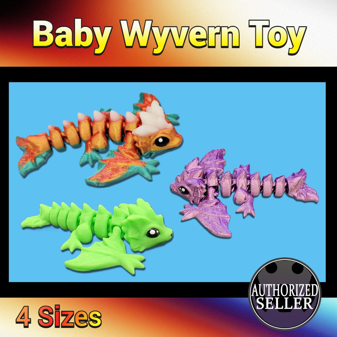 Floppy Baby Wyvern Toy or Keychain | Party Pack Available
