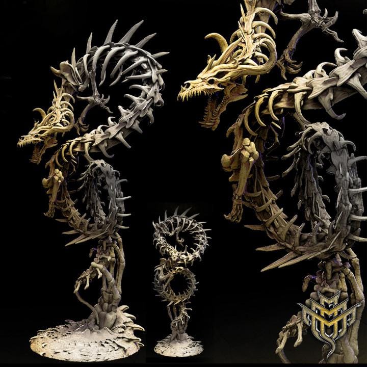 Death Coil Dragon by Mini Monster Mayhem | Fantasy Figurine | TTRPG | Game Room Decor | D&D Collectible