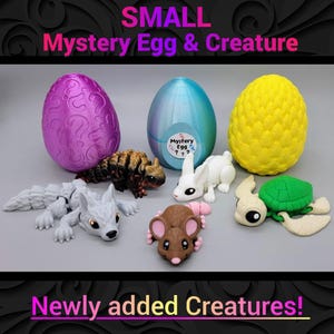 Small Mystery Egg and Creature | Fun Fidget | Articulated | Surprise | Sensory