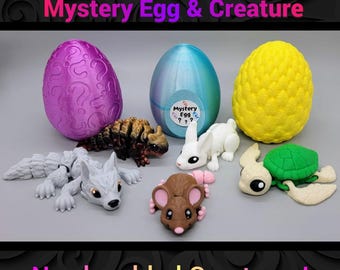 Small Mystery Egg and Creature | Fun Fidget | Articulated | Surprise | Sensory
