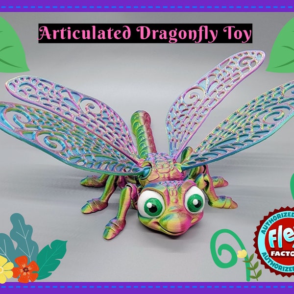 Articulated Dragonfly Toy Sensory Fidget Flexi Bug