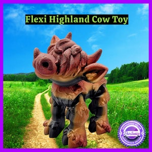 Flexi Highland Cow Toy