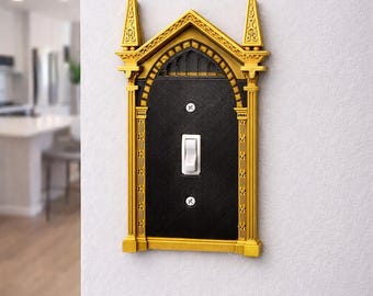 HP Themed Single Rocker or Single Toggle Light Switch Cover – Custom Colors Wall Decor
