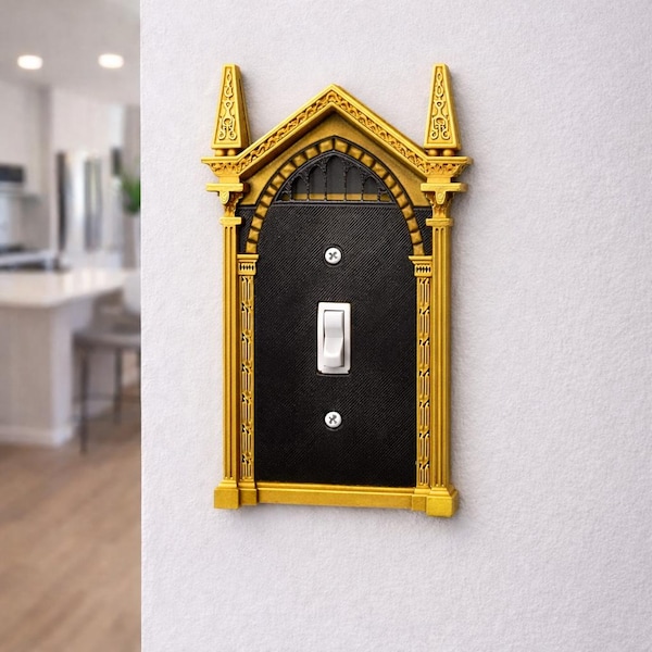 HP Themed Single Rocker or Single Toggle Light Switch Cover – Custom Colors Wall Decor