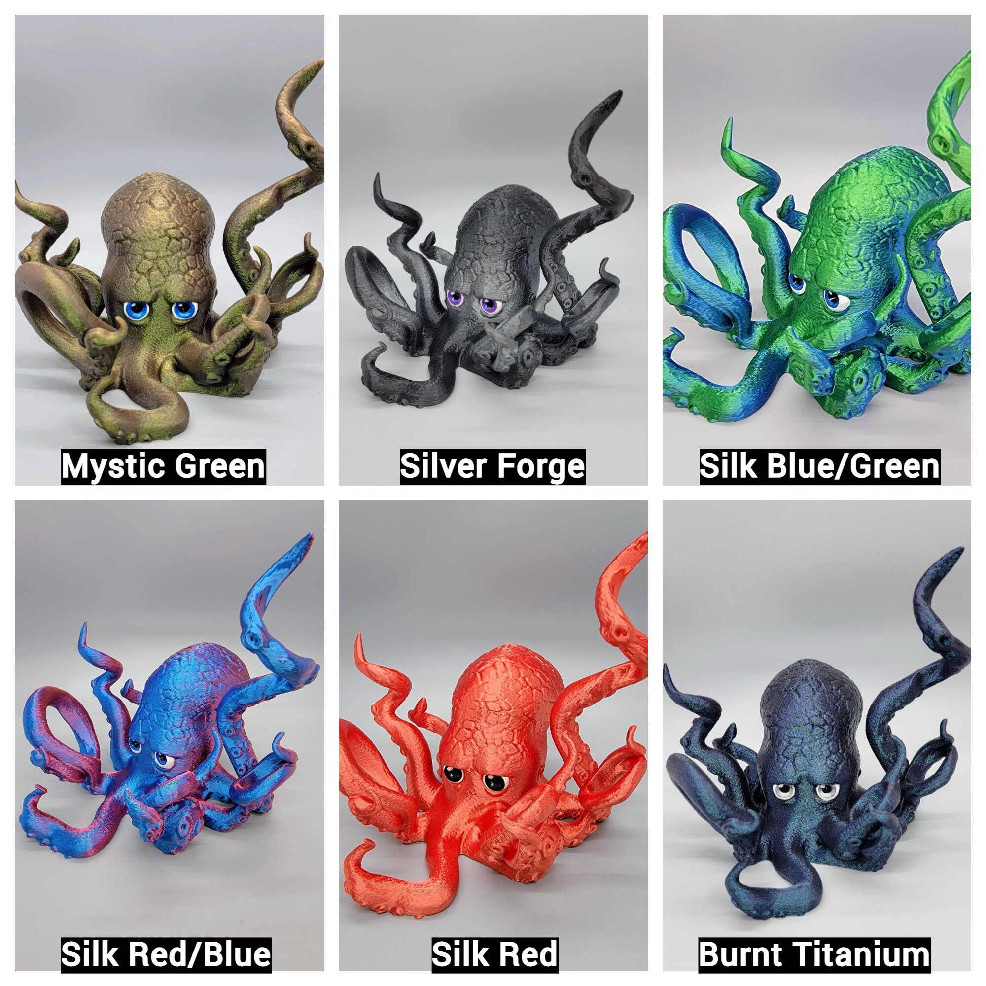Custom Octopus Toothbrush Holder: Hand-Painted Eyes, Ocean