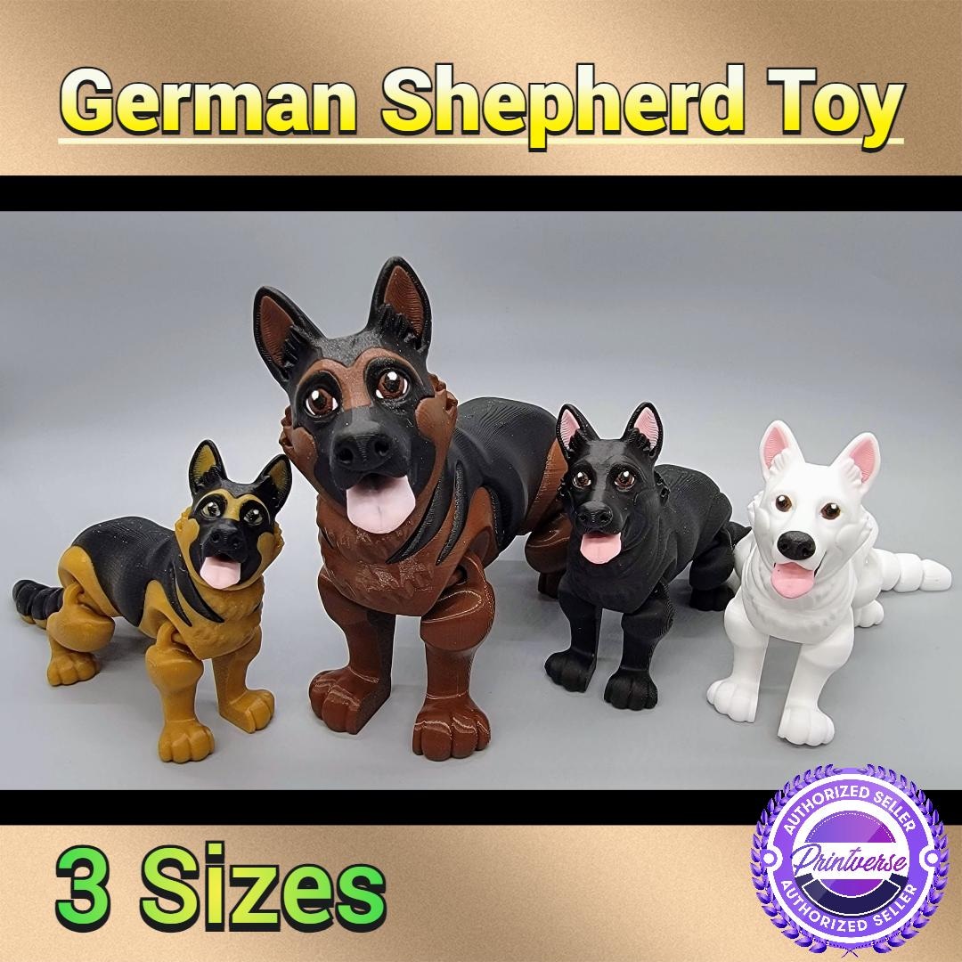3D Printed Articulated German Shepherd Toy | GSD | K9 | Fidget