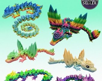 Articulated Rose Dragon Toys very popular fidgets for gift, and party favors