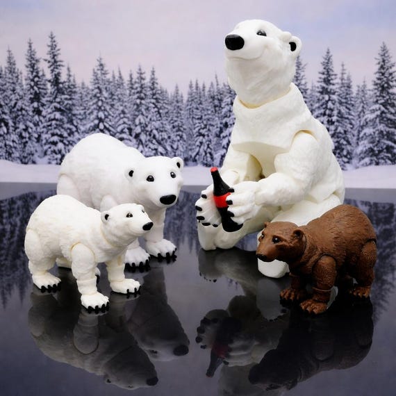 Articulated Polar Bear Toy: Poseable Stress Relief Fidget - Etsy