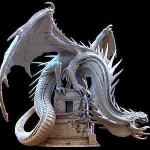 Heavenly Ophidian Dragon Miniature: Gargantuan Fantasy Figurine