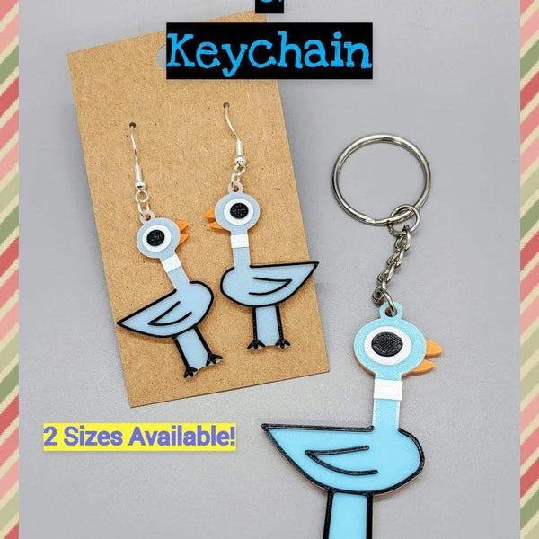 3D Printed Pigeon Earrings: Teacher Librarian Gift