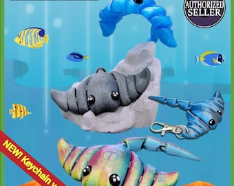Baby Stingray Toy Flexi Fidget Sensory Ocean Creature Articulated