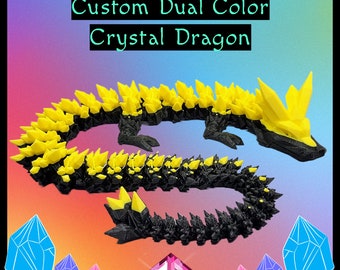 Custom Dual Color Crystal Dragon Toy