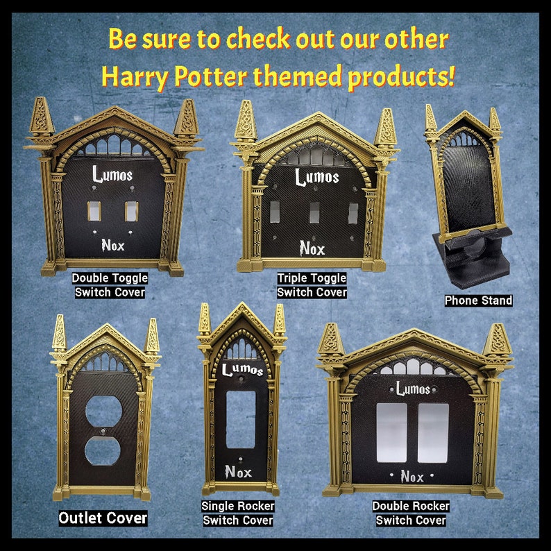 HP Themed Customizable Colors Light Switch Cover image 2