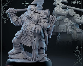 The Seven Stoutmasters by Mammoth Factory | D&D | Pathfinder | Fantasy Mini | TTRPG | 25mm | Bust