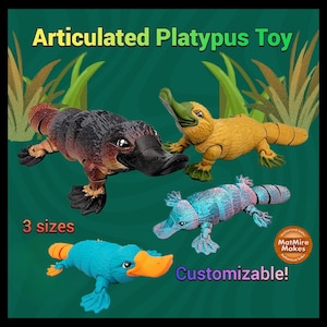 Articulated Platypus Toy Fun, Fidget, Flexi, Sensory, image 1