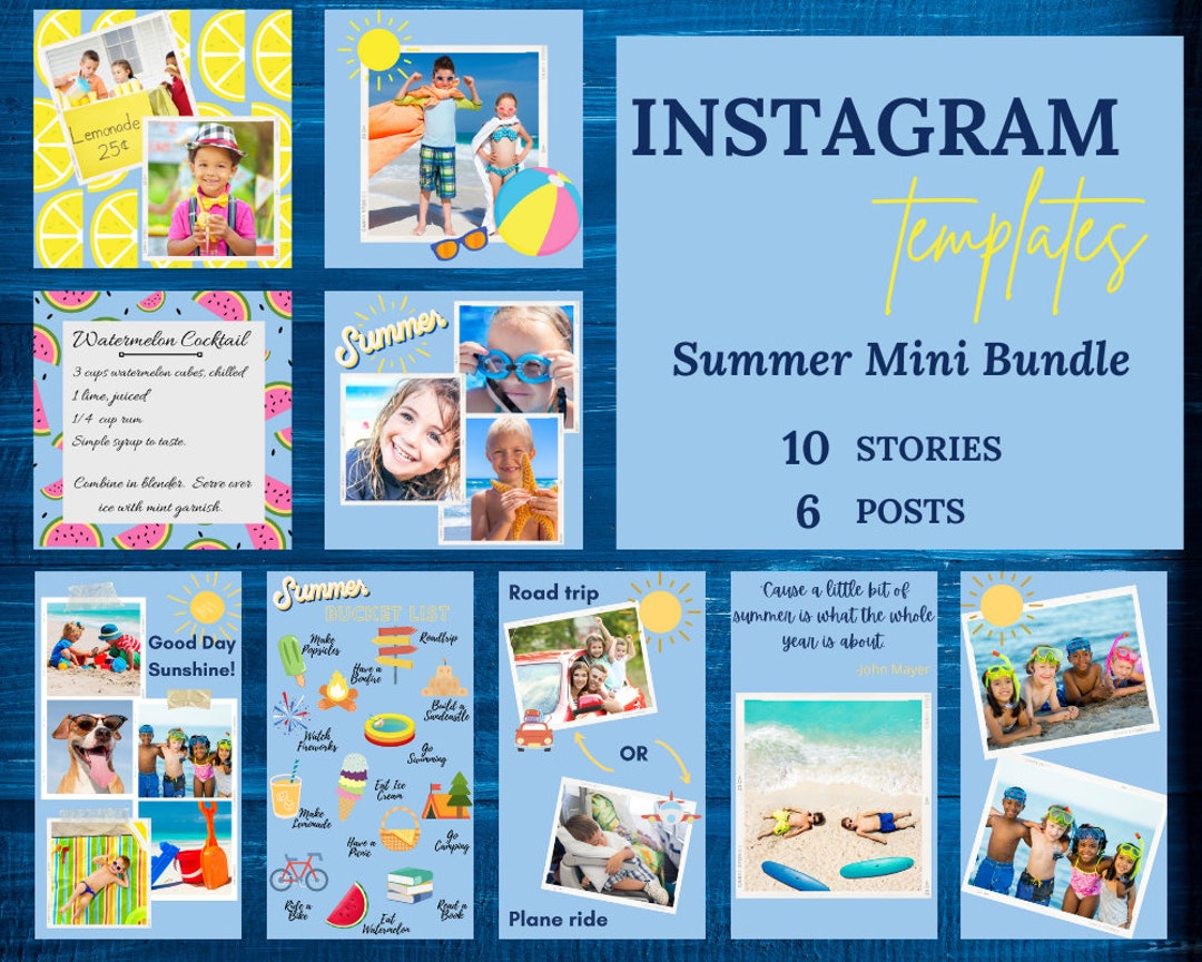 Instagram Template Summer Mini Bundle - Etsy