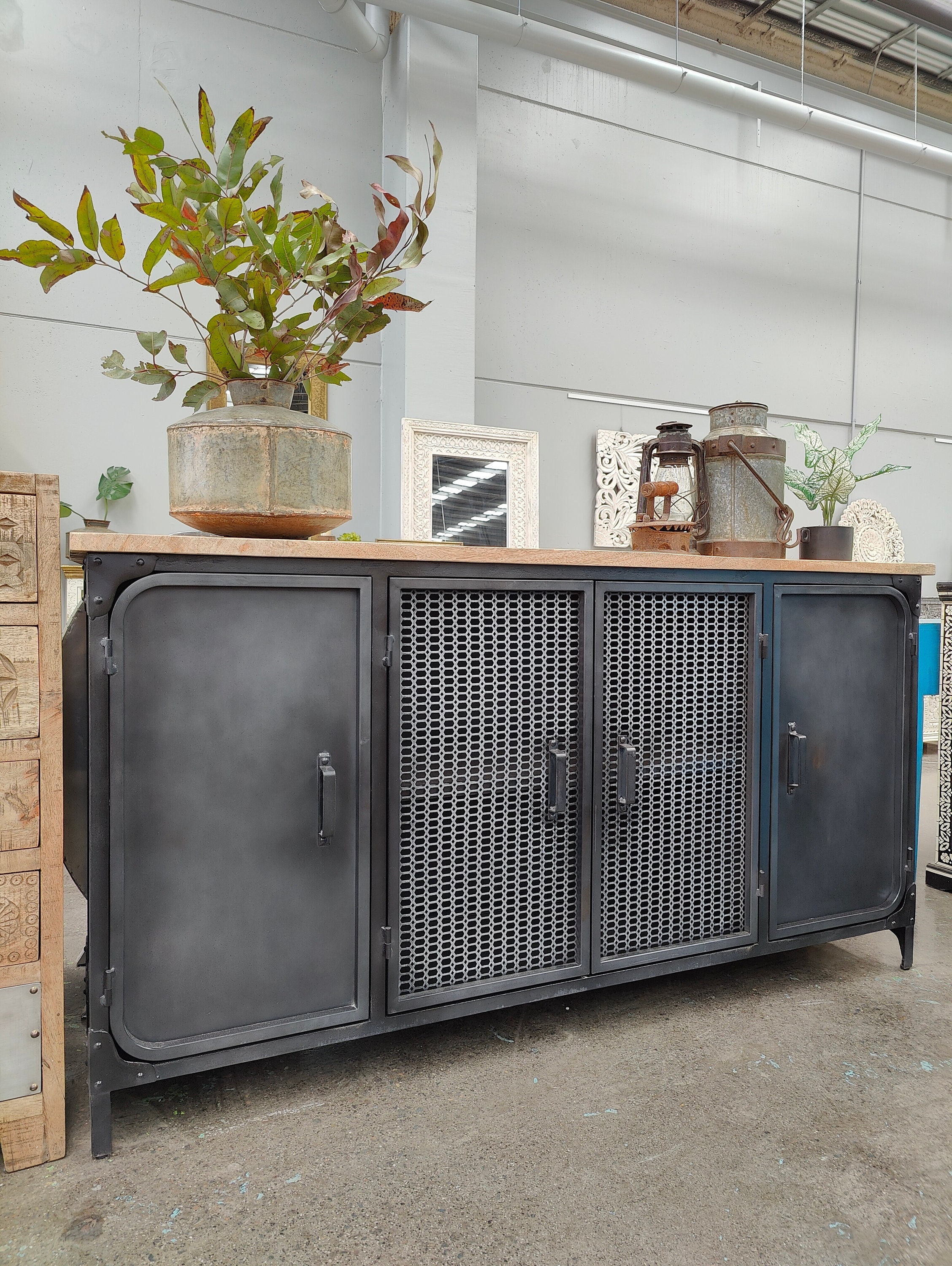 Industrial sideboard metal discount