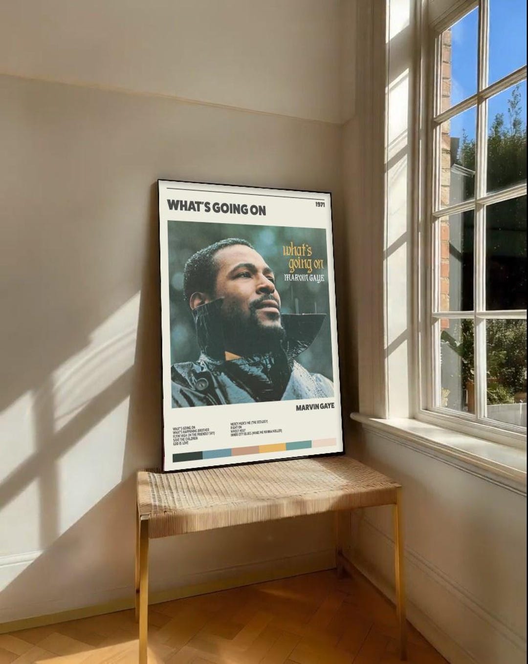 Marvin Gaye Whats Going on Retro Poster Vintage Motown Album Cover ...