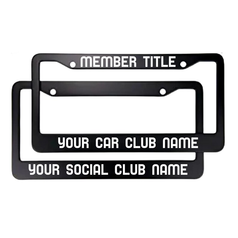Custom License Plate Frames Etsy
