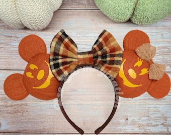 Mickey and Minnie Inspired Pumpkin Ears