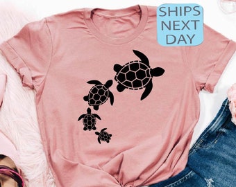 Camiseta de la familia de tortugas marinas, regalo para amantes de la playa
