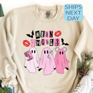 Halloween Mean Girls Sweatshirt, Mean Ghouls Sweatshirt, Mean Girls Wrap Hoody, Lets Go Ghouls, Halloween Gifts, Halloween Ghost Sweatshirt