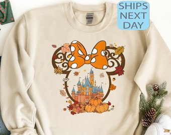 Fall Minnie Ear Sweatshirt, Mickey Fall Hoodies, Trendy Disney Fall  Sweatshirt, Minnie Pumpkin Shirt, Fall Season Hoody, Fall Women Shirt