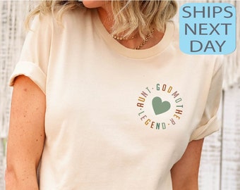 Aunt Godmother Legend Shirt for Aunt, Retro Godmother Gift for Baptism, Cute Godmother Gift from Goddaughter, Godmother Proposal, Godmom Tee