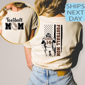 Camiseta de mamá futbolera, camiseta personalizada para mamá futbolera, camiseta de mamá futbolera, camiseta de fútbol con nombre y número, camiseta de mamá deportista, amante del fútbol