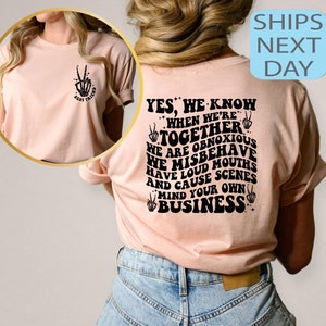 Best Friend Shirt, Best Friend Gift, Couple Shirt, Best Friends Gift Tee, Front and Back T-shirt