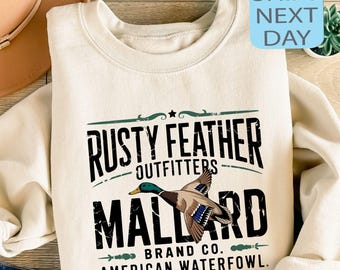 Sweat-shirt rétro en forme de canard colvert, pull de chasse, cadeau pour amateur de chasse, sweat à capuche extérieur