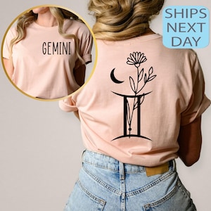 Astrology Shirt, Gemini Shirt, Floral Astrology Shirt, Astrology Gifts, Horoscope Shirt, Birthday Gifts, Zodiac Sweatshirt, Zodiac Signs