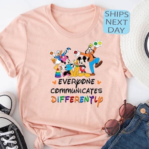 Special Education Shirt, Disney Teacher Sweatshirt, Sped Teacher Everyone Communicates Differently Tee, Education Mickey Shirts, Disney Tee