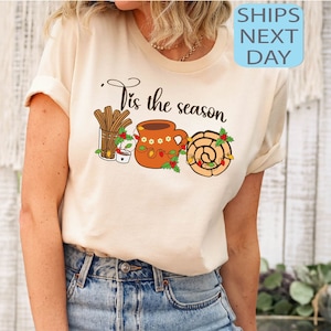 Maglietta di Natale messicana, felpa Concha, maglietta Tamale, Buon Natale spagnolo, maglietta di Natale spagnola, maglietta di Natale Feliz, maglietta delle feste