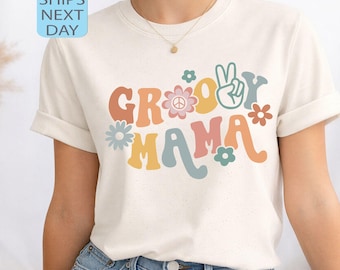 Shirt van Groovy Mama, sweater van Groovy Mama, bijpassende mama en ik shirt, hippie flower power shirt, shirt van Groovy Vibes, shirt van Groovy verjaardag, shirt van Groovy verjaardag