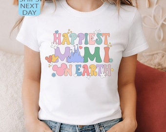 Happiest Mimi On Earth Shirt, Mimi Trip Shirts, Colorful Family Trip T-Shirts, Shirts For Mimi, Grandma Tshirt, Happiest Place Sweatshirt