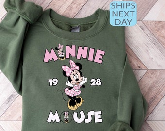 Vintage Minnie Mouse Sweatshirt, Disney Minnie Mouse Hoody, Retro Disney Minnie Sweatshirt, Disney Trip, Bestfriend Gift, Trendy Disney Gift