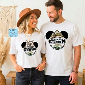 Disney Animal Kingdom Shirt, Minnie Animal Kingdom Tee, Disney Safari Couple Shirt, Disney Family Vacation, Disney Trip Sweatshirt image 1